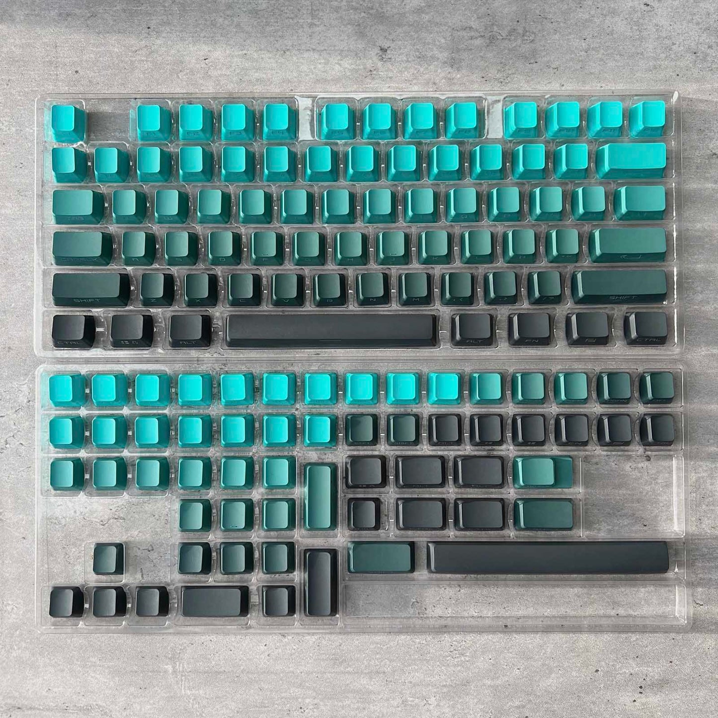 Gradient Green Side-Printed Keycap Set