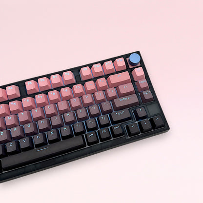 Gradient Black and Pink Keycap Set