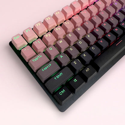 Gradient Black and Pink Keycap Set