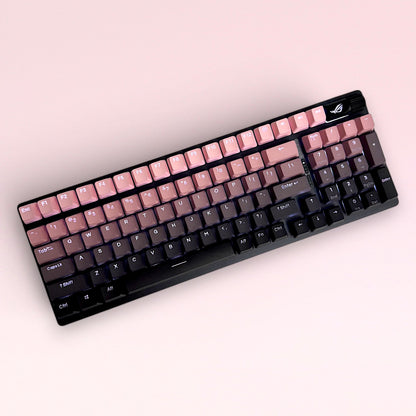 Gradient Black and Pink Keycap Set