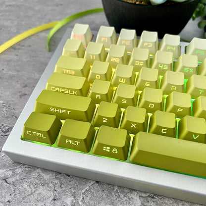 Gradient Yellow Side-Printed Keycap Set