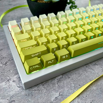 Gradient Yellow Side-Printed Keycap Set