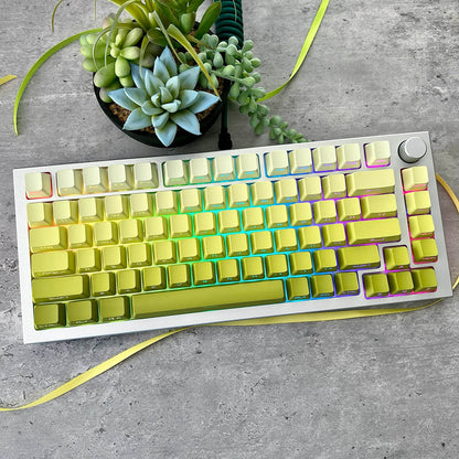 Gradient Yellow Side-Printed Keycap Set