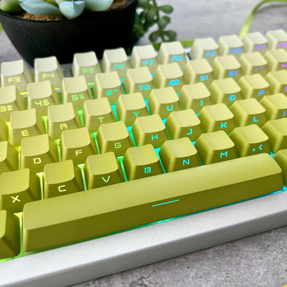 Gradient Yellow Side-Printed Keycap Set