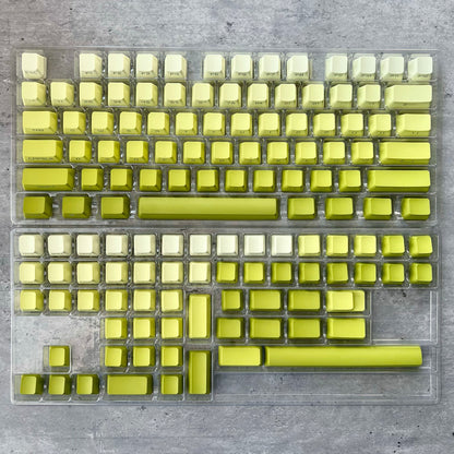 Gradient Yellow Side-Printed Keycap Set