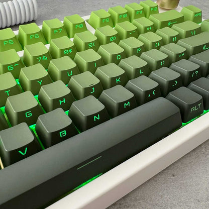 Gradient Matcha Side-Printed Keycap Set