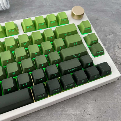 Gradient Matcha Side-Printed Keycap Set