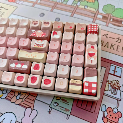 Chocolate Strawberry Keycap Set