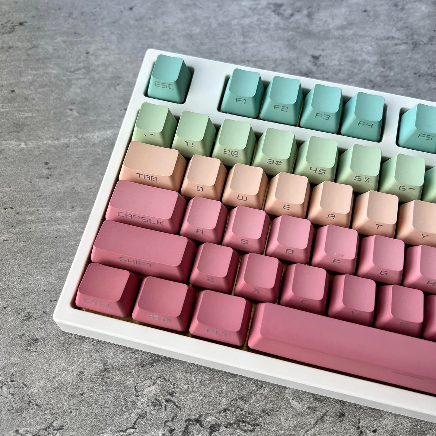 Gradient Pastel Side-Printed Keycap Set