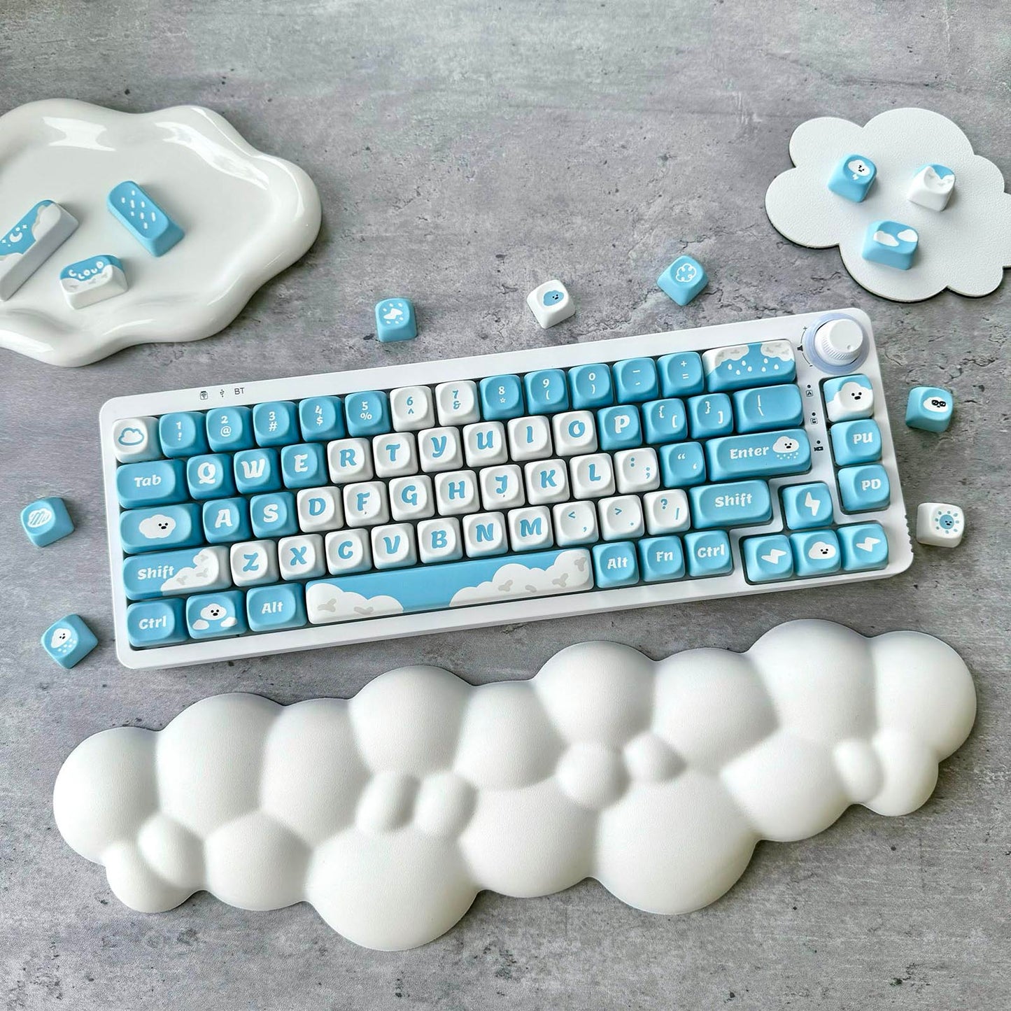 Fluffy Cloud Keycap Set