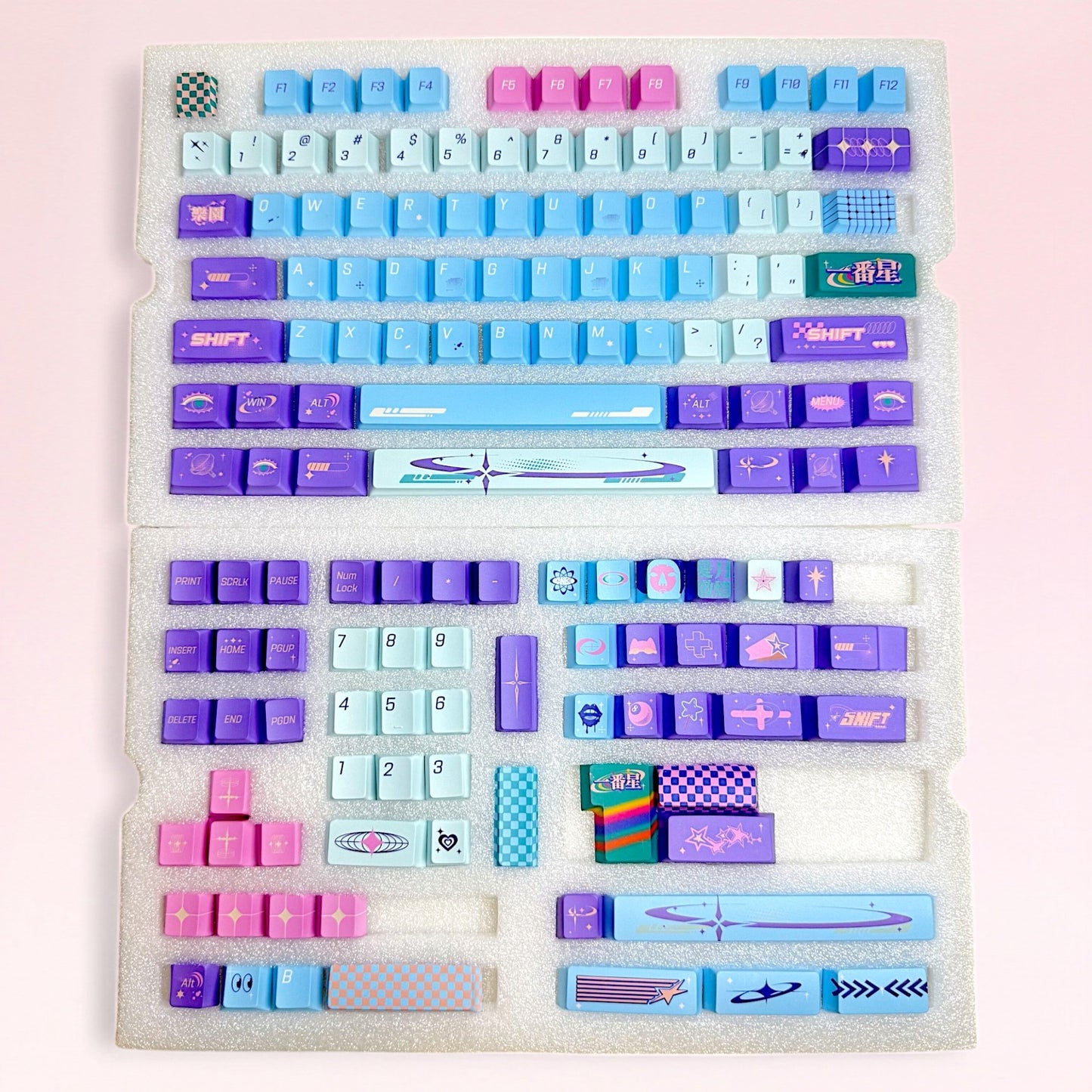 Luna Wave Blue Keycap Set