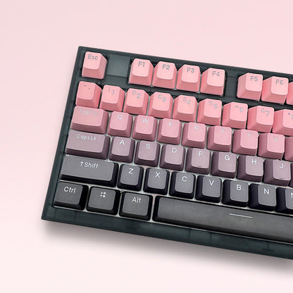 Gradient Black and Pink Keycap Set