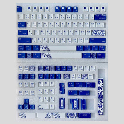 Blue and White Keycap Set