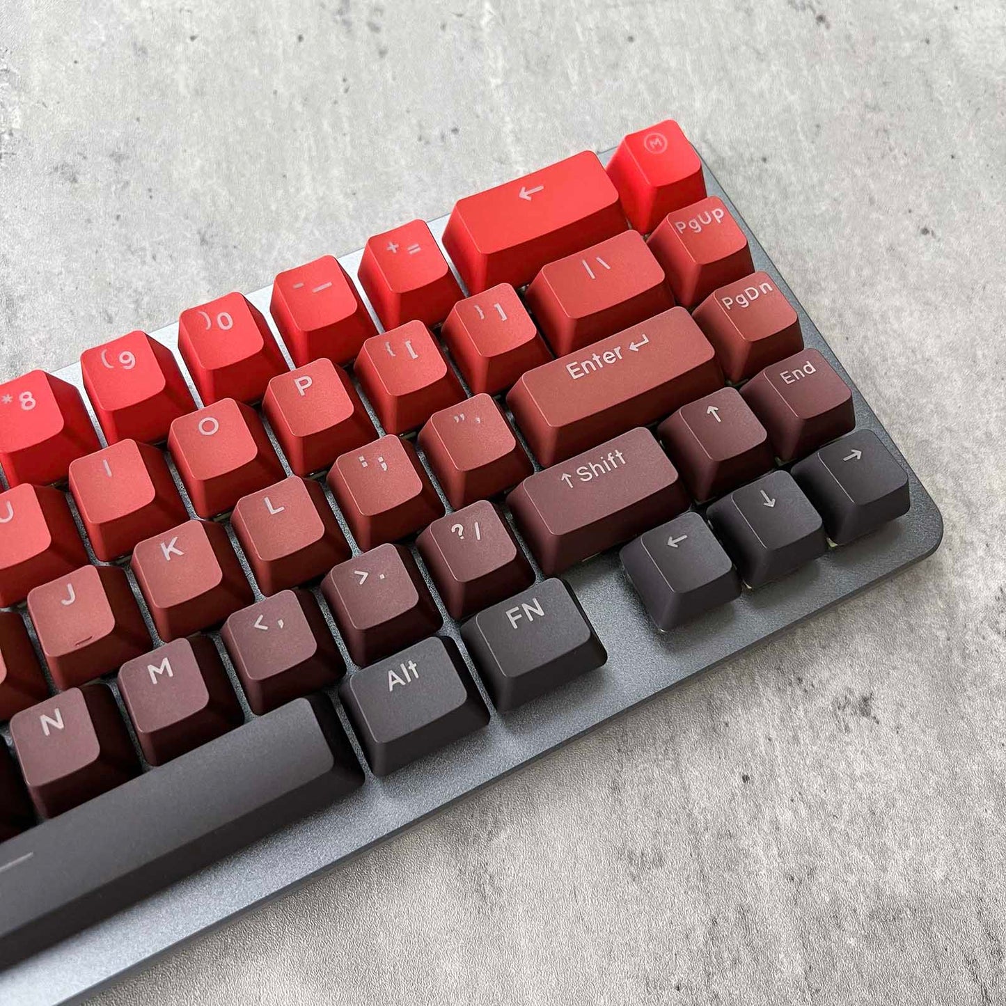 Gradient Black and Red Keycap Set