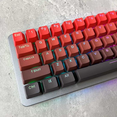 Gradient Black and Red Keycap hotsell Set, OEM Profile, Shine-through, PBT, Cherry MX St