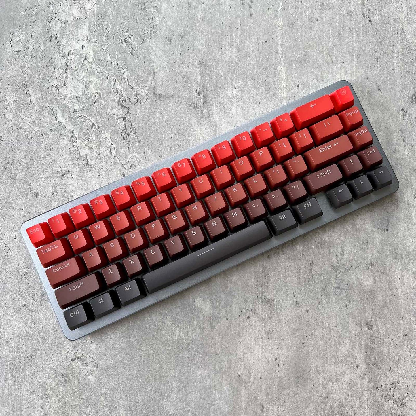 Gradient Black and Red Keycap Set