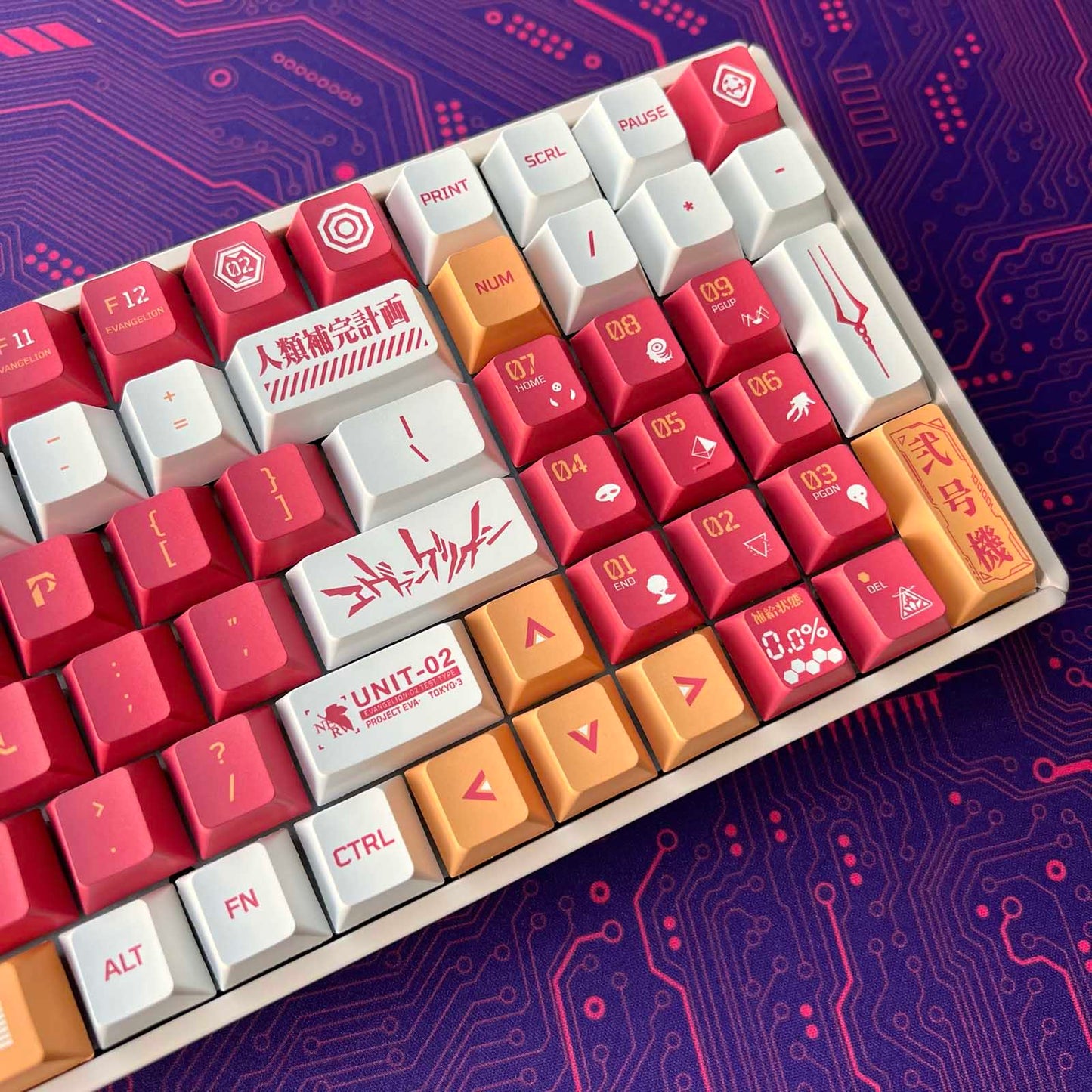 Eva Unit-02 Keycap Set