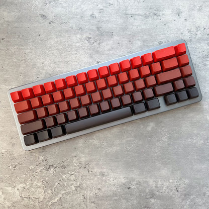 Gradient Black and Red Side-Printed Keycap Set