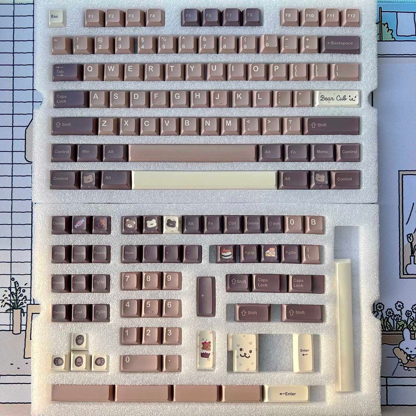 Bear Cub Keycap Set