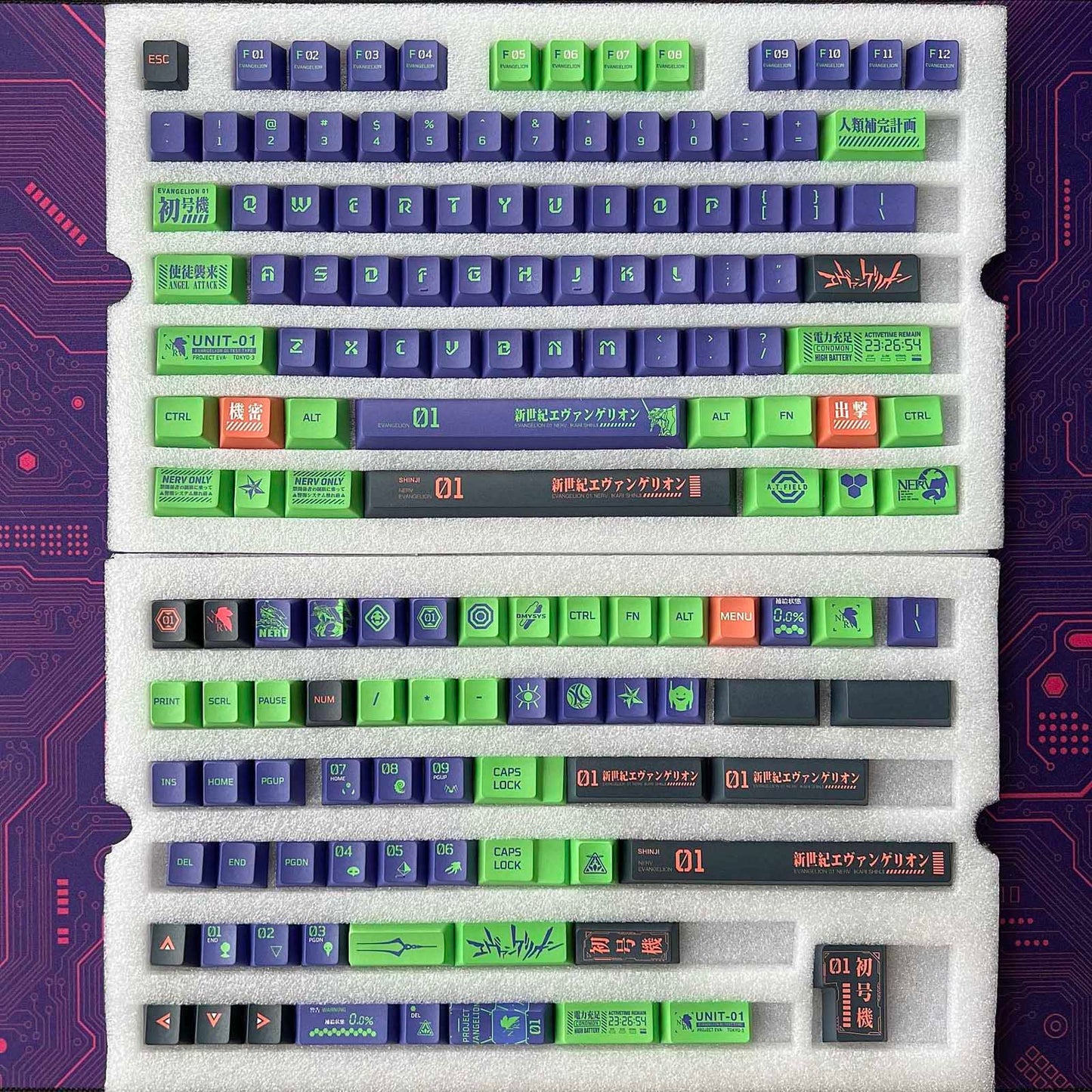 Eva Unit-01 Keycap Set