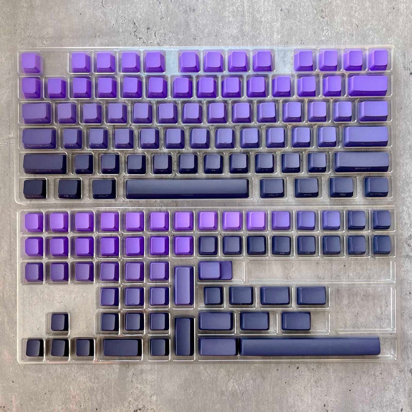 Gradient Purple Side-Printed Keycap Set