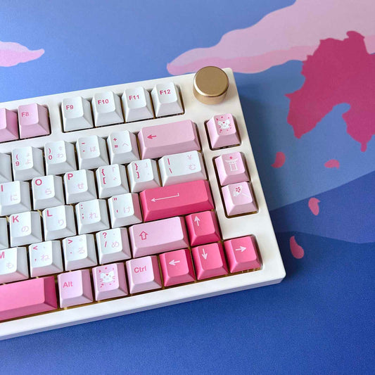 Sakura Neko Keycap Set