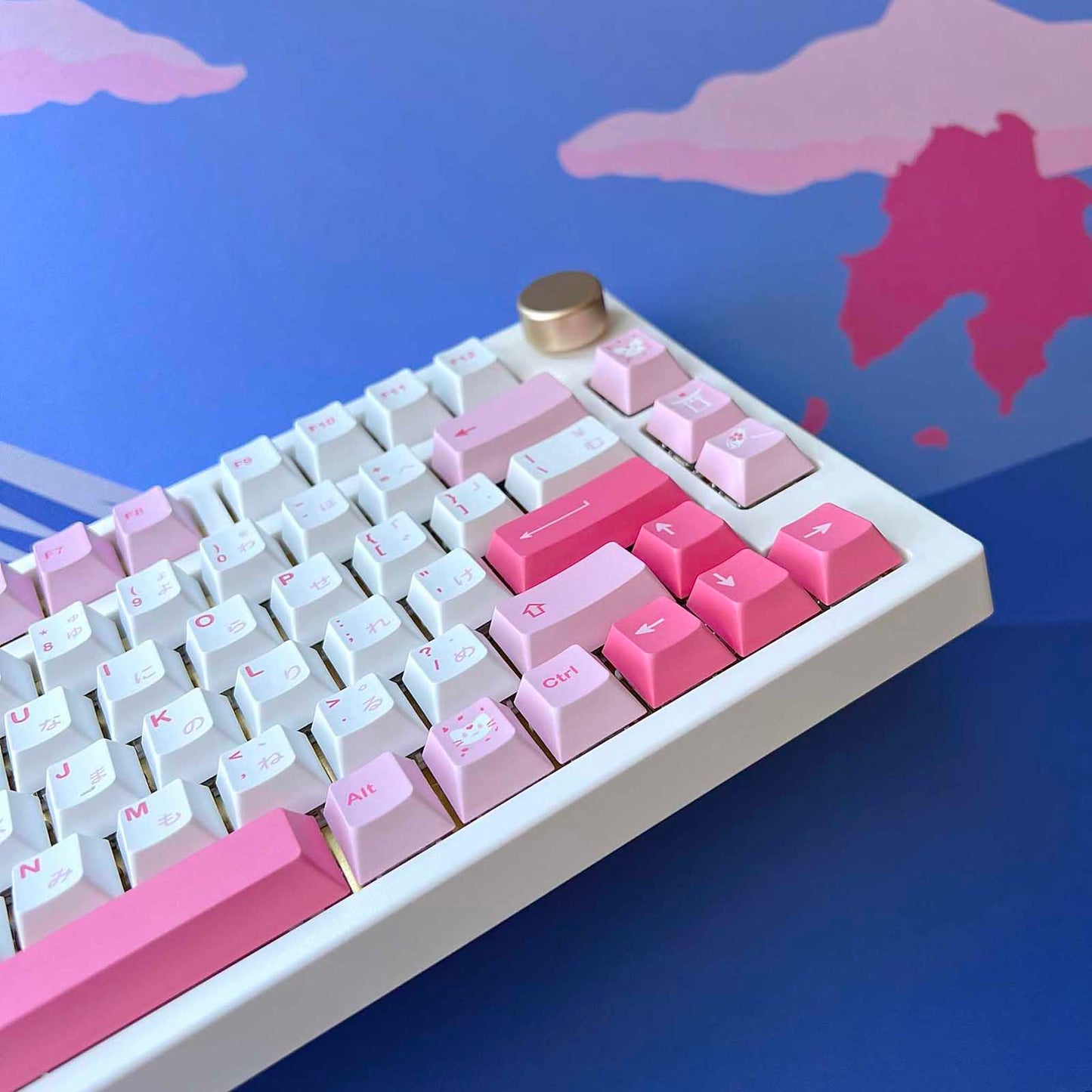 Sakura Neko Keycap Set