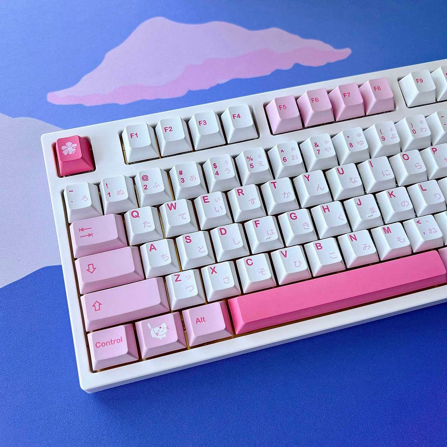 Sakura Neko Keycap Set